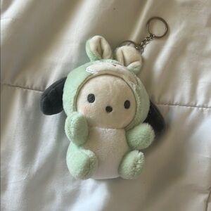 pochacco bunny costume plush keychain